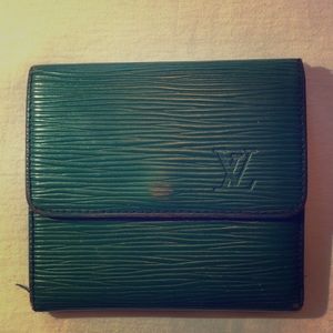 Louis Vuitton LV Green Epi Leather Wallet.